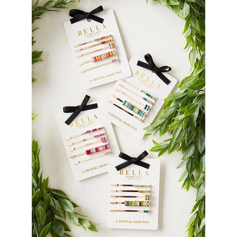 Bella Sleep + Spa - Wholesale Bobby Pin - Women's - Crystal Bobby Pins - Red Jewels2