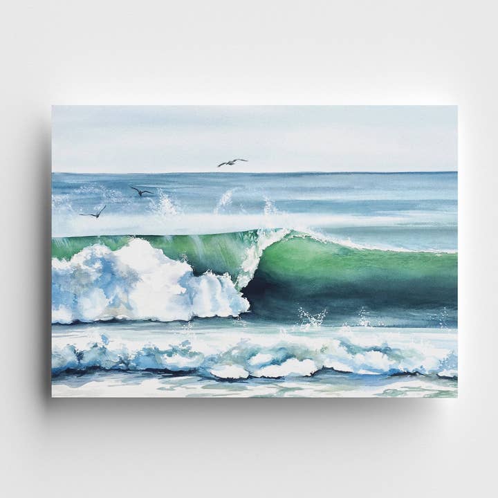 Ocean Beach Limited Edition Druck für den Großhandel von Kelly Clause Art