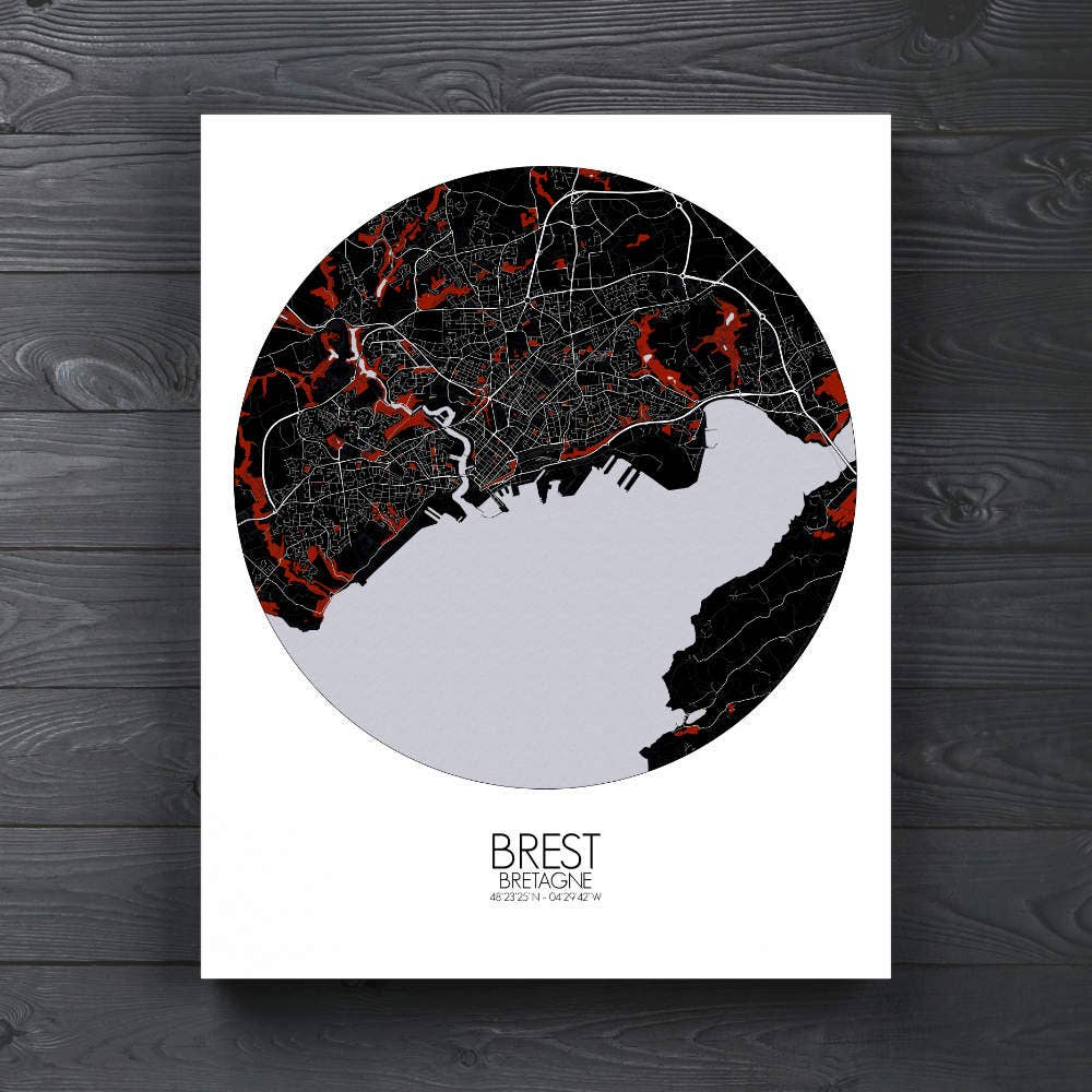 mapospheres - Venta al por mayor Pósteres - Poster de Brest | Francia9