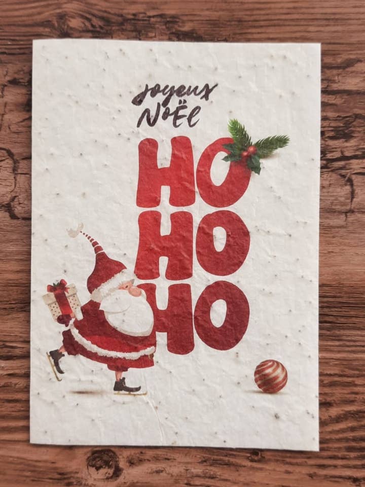 Biglietto da piantare - Ho Ho Ho, Merry Christmas per la vendita all'ingrosso da parte di Des Mots Qui Fleurissent