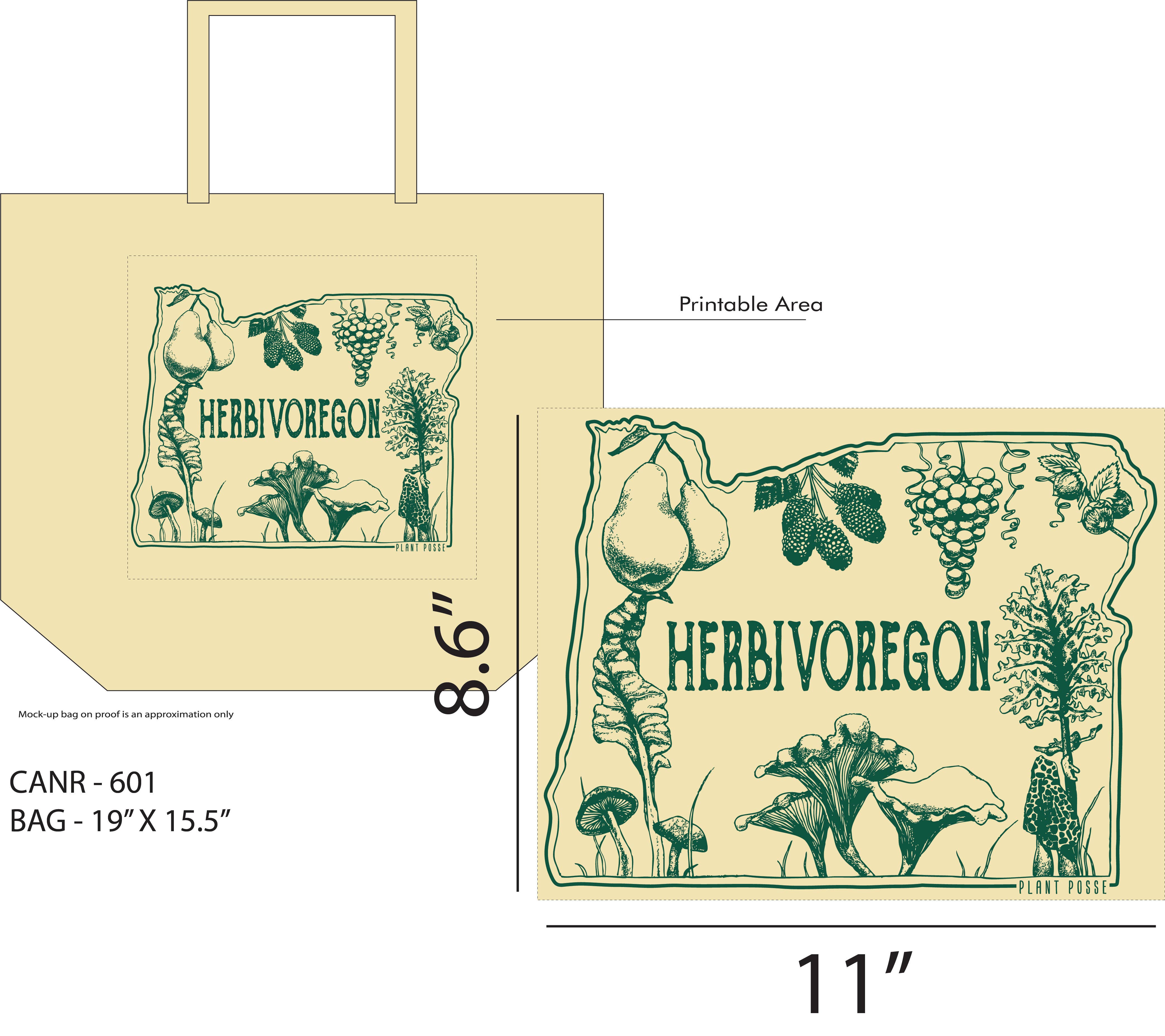 Plant Posse - Wholesale Draagtas - Uniseks - Herbivoregon draagtas van gerecycled canvas7