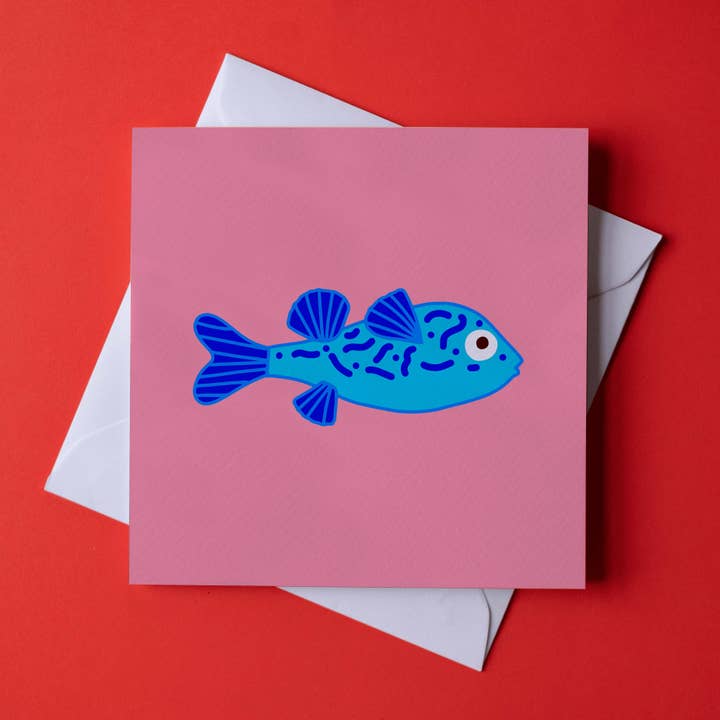 Blue - Card for wholesale by Sandra Liscio