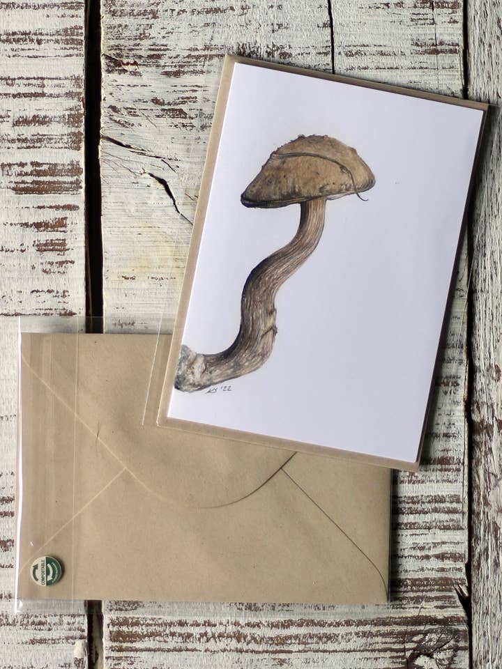 fungi no. 1 - notecard for wholesale by stück in the studio