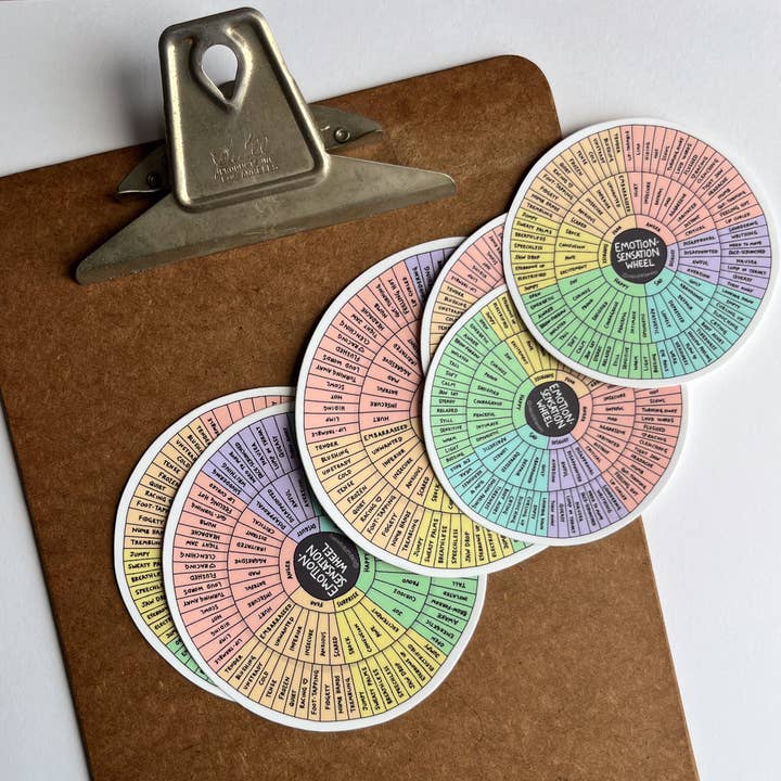 Lindsay Braman Studios - Wholesale Sticker - Emotion Sensation Wheel | 4-Inch Vinyl Sticker