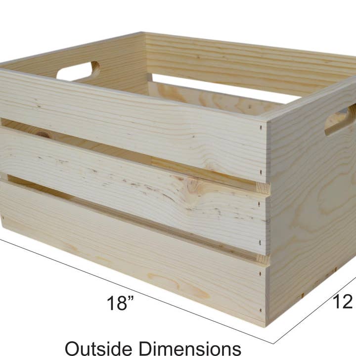 Wooden Crate Hand Holed 18″ (One) for wholesale by Poole & Sons Inc.