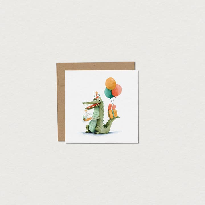 Mimosa Design - Wholesale Birthday Card - Mini party card for child - Rocco