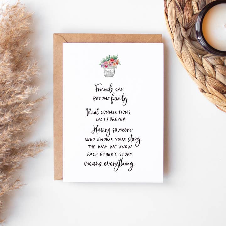 Friends Who Are Family Card for wholesale by Card & Story