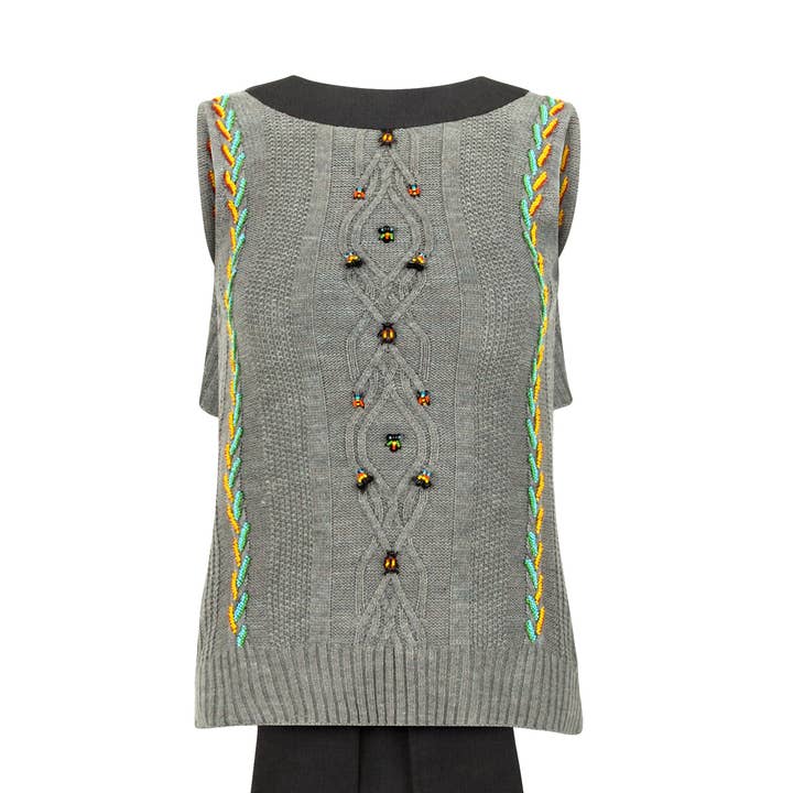 Wool Embroidered Vest for wholesale by Boutique Kaotique