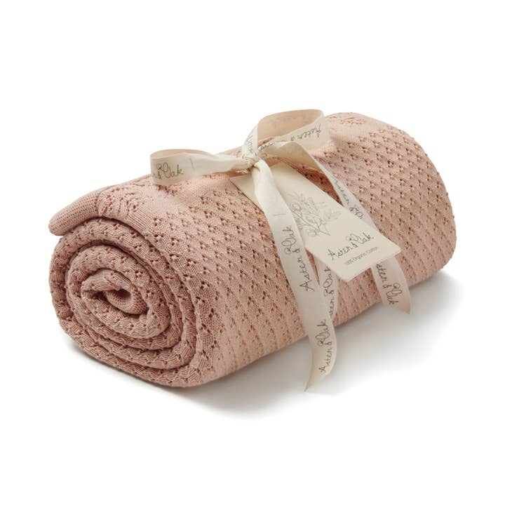 Rose Knit Heirloom deken voor wholesale door Aster & Oak