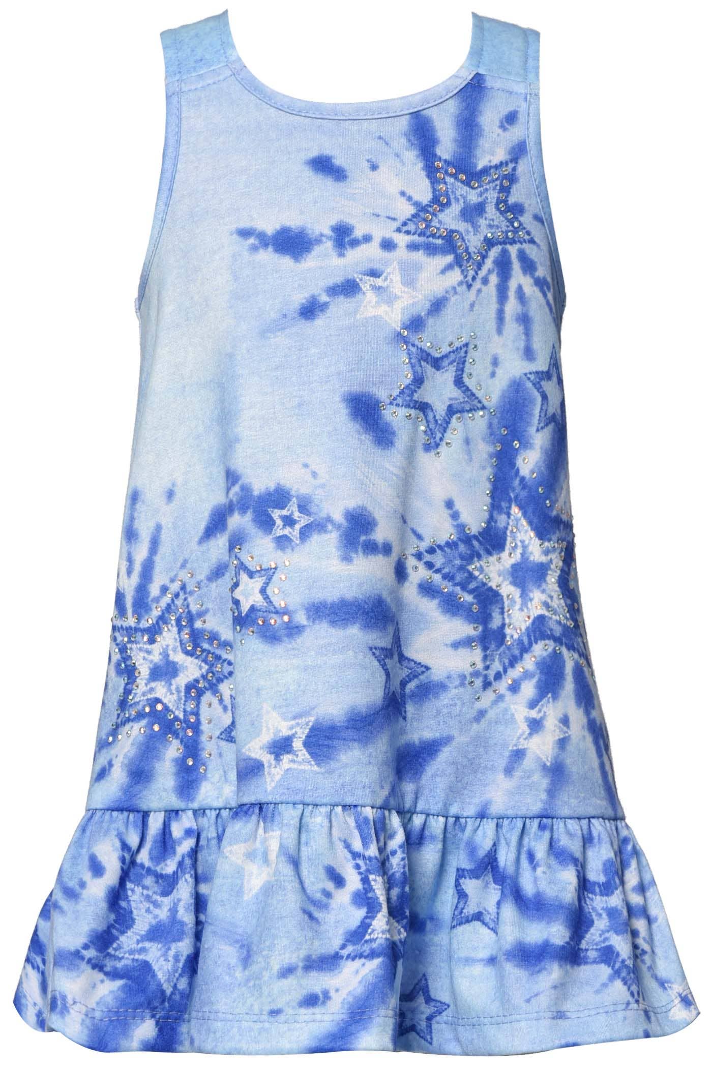 Bleu Multi Robe à imprimé étoiles à taille basse en vente sur Faire1