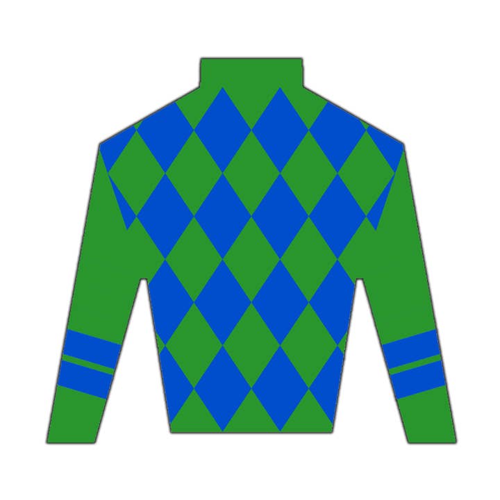 Imán de Madera Derby de Seda en Azul y Verde para venta al por mayor de Layne Wilson