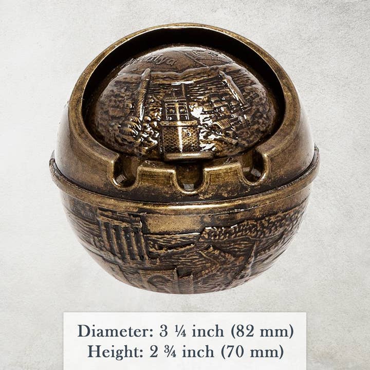 Crystalia - Wholesale Ashtray - Crystalia Windproof Ashtray with Lid for Cigarettes, Metal5