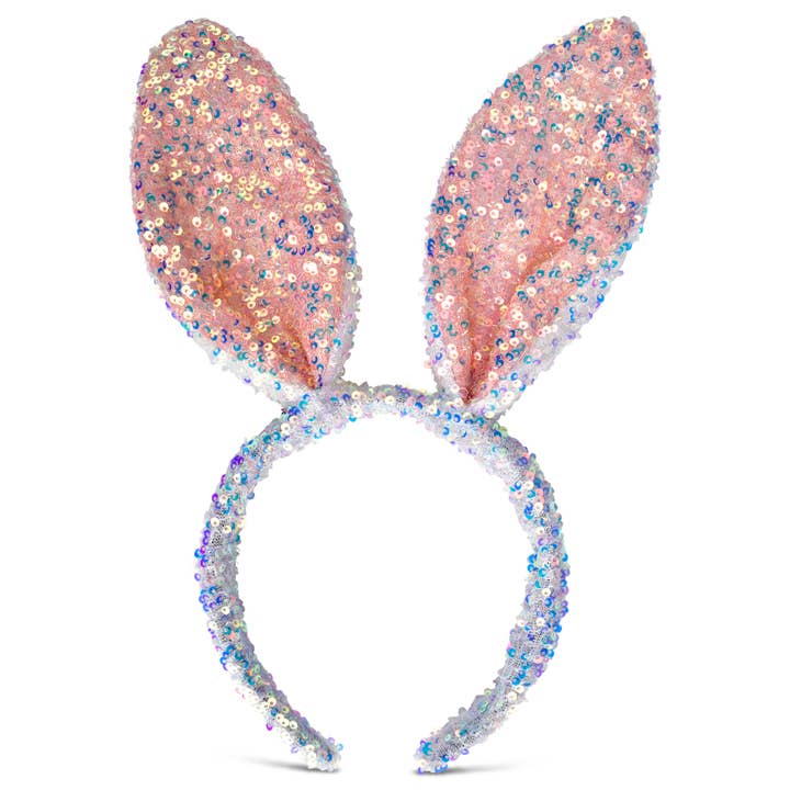 SEQUIN BUNNY HEADBAND - 880-538 for wholesale by Iscream