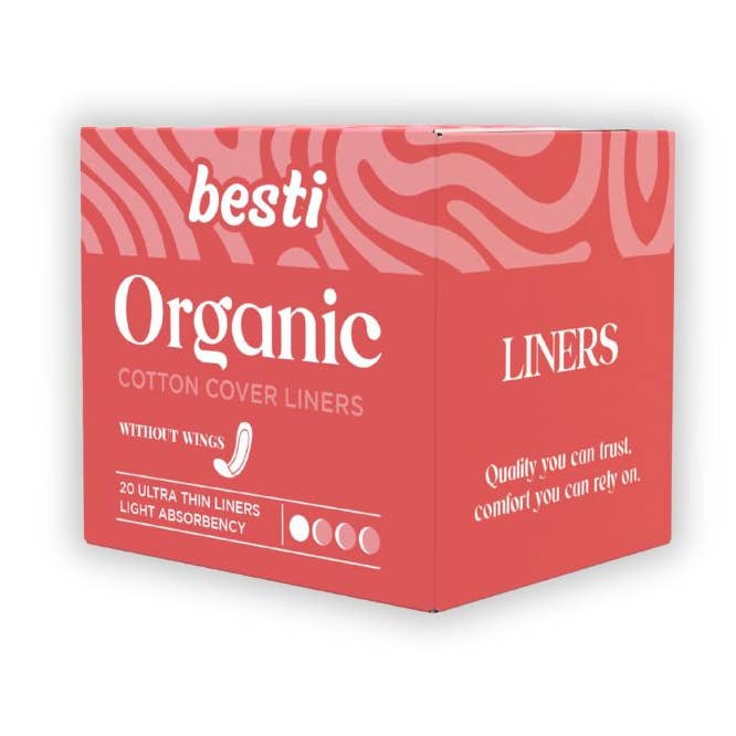 100% Organic Cotton Liners (20 Count) for wholesale by Besti Co.
