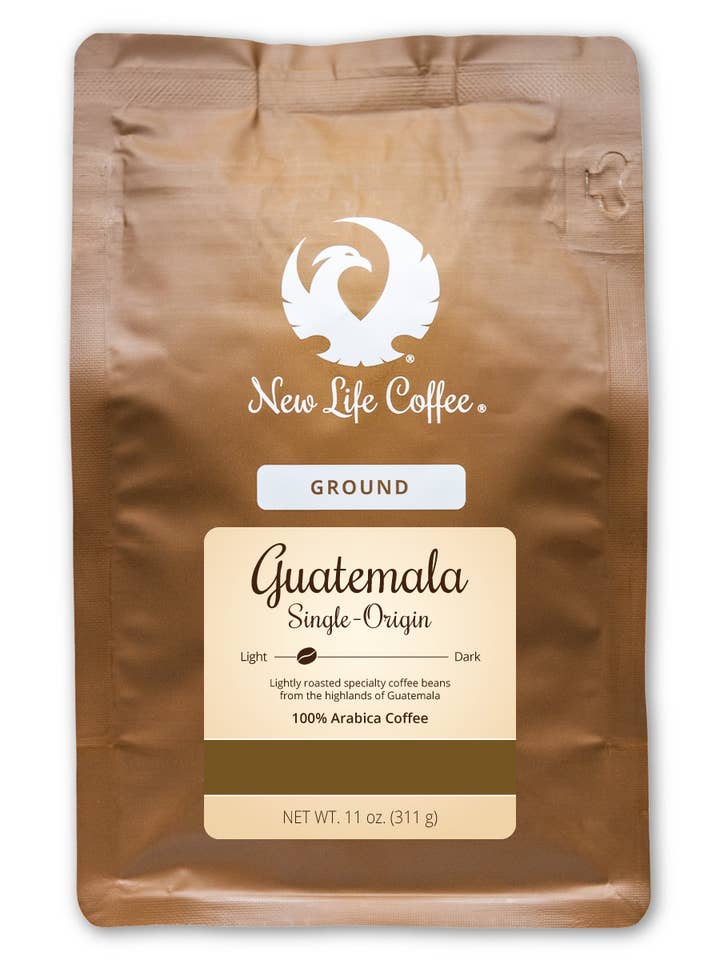 Guatemala : Mono-Origine Ground, sachet de 11 oz pour la vente par New Life Coffee