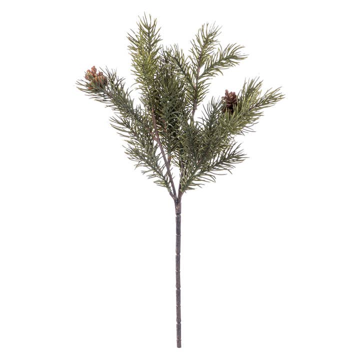 “Bush” fir branch, green h.30 cm for wholesale by Gilde Handwerk Macrander GmbH & Co. KG