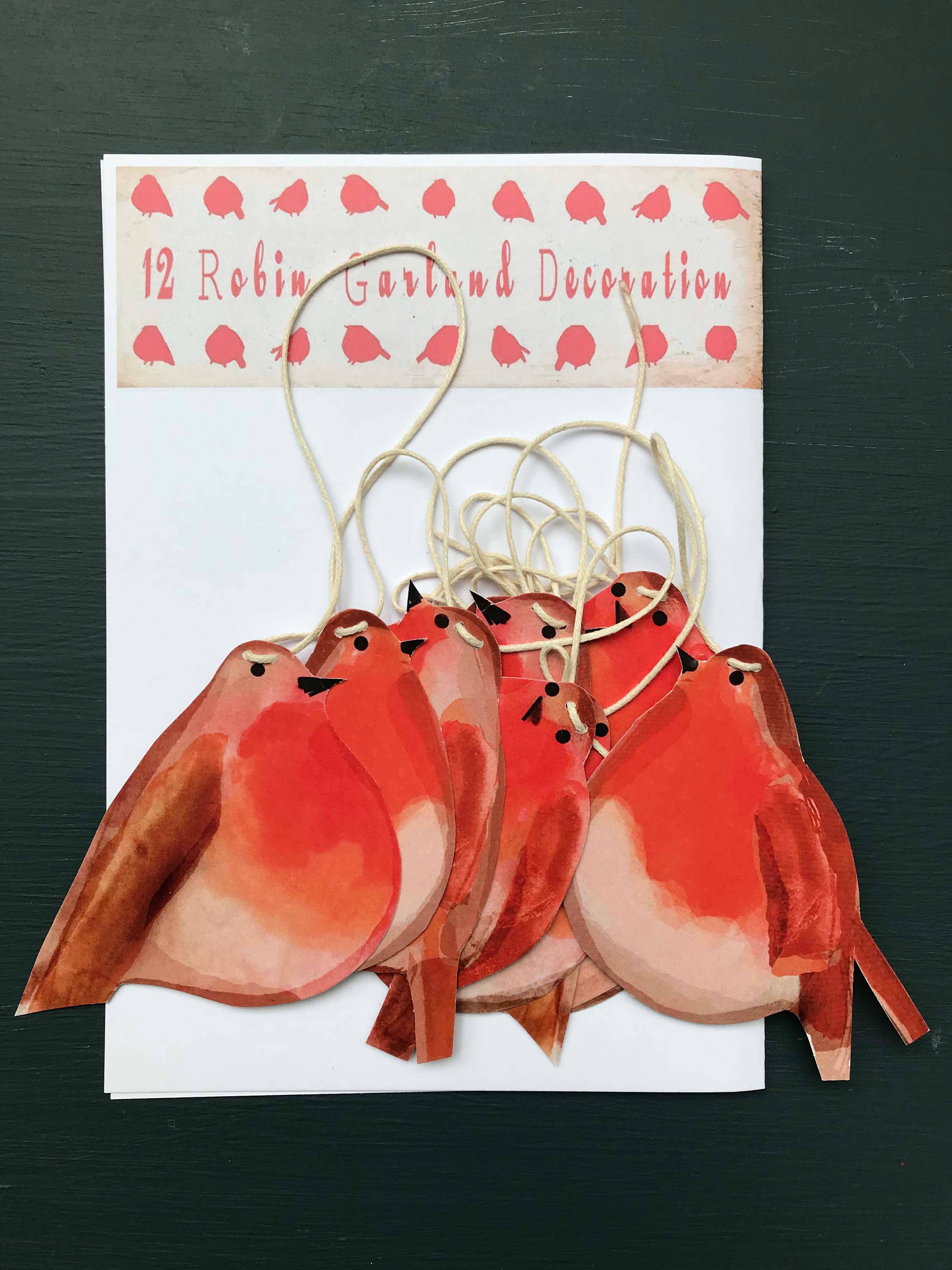 wini-tapp - Vente Fanion/guirlande - Guirlande de rouges-gorges festifs6