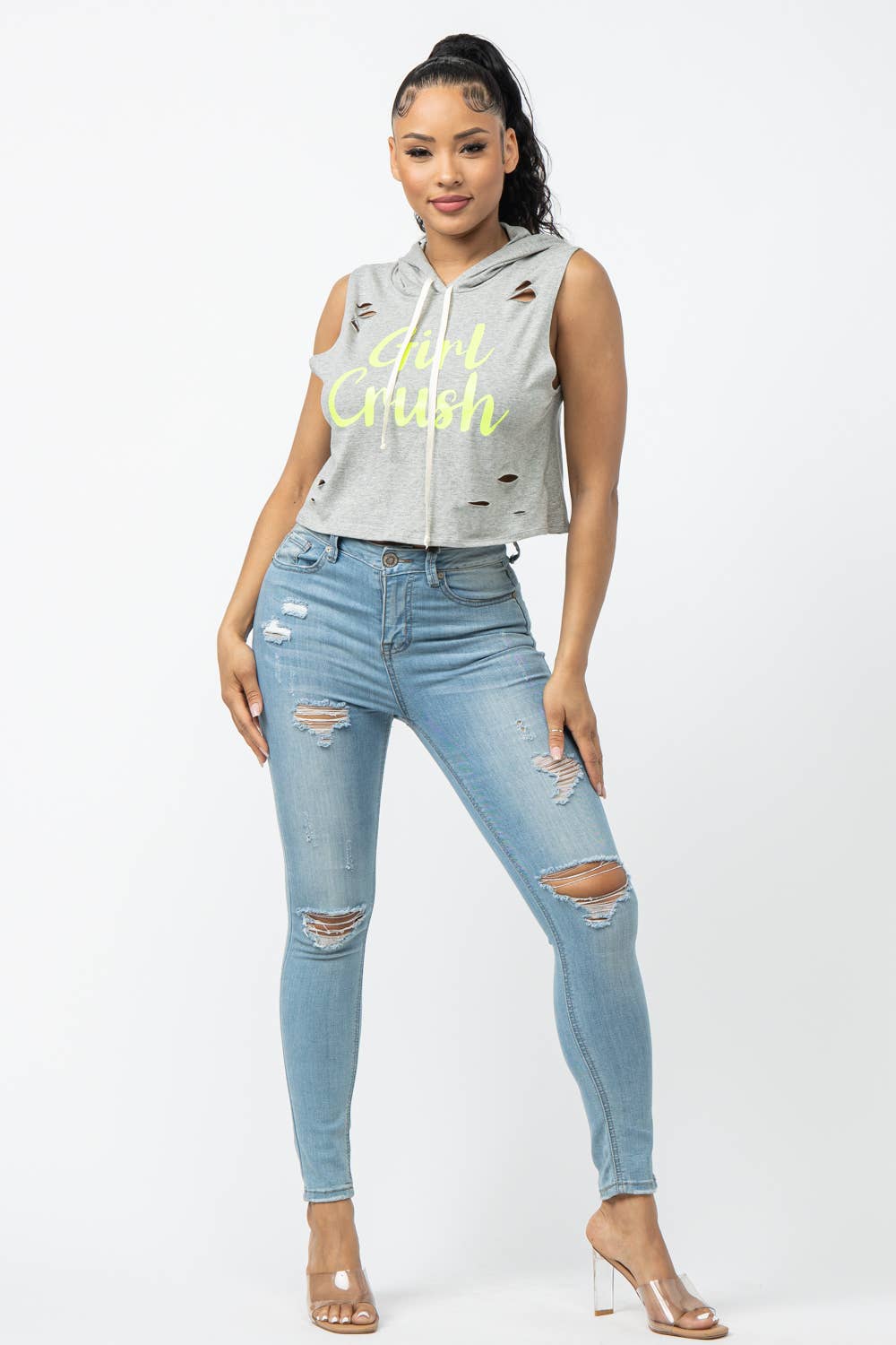 Julia by LoveJ - Wholesale Hoodie - Women's - Front Screen Laser  Drawstring Hoodie Top12