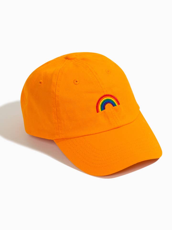Pride Rainbow Orange Baseball Hat for wholesale by Qweer