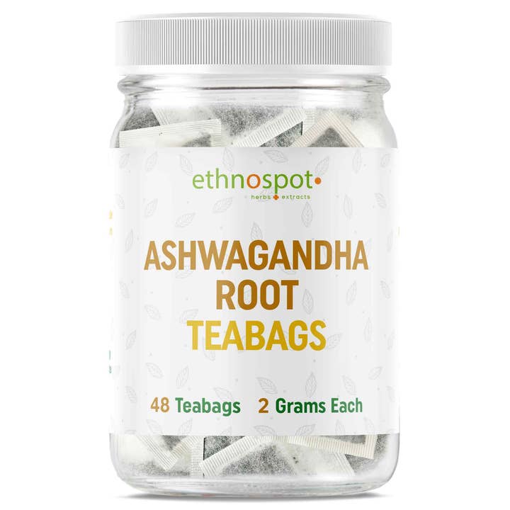 Ashwagandha Root Herbal Tea - Stress Support Teabags for wholesale by Ethnospot.com LLC