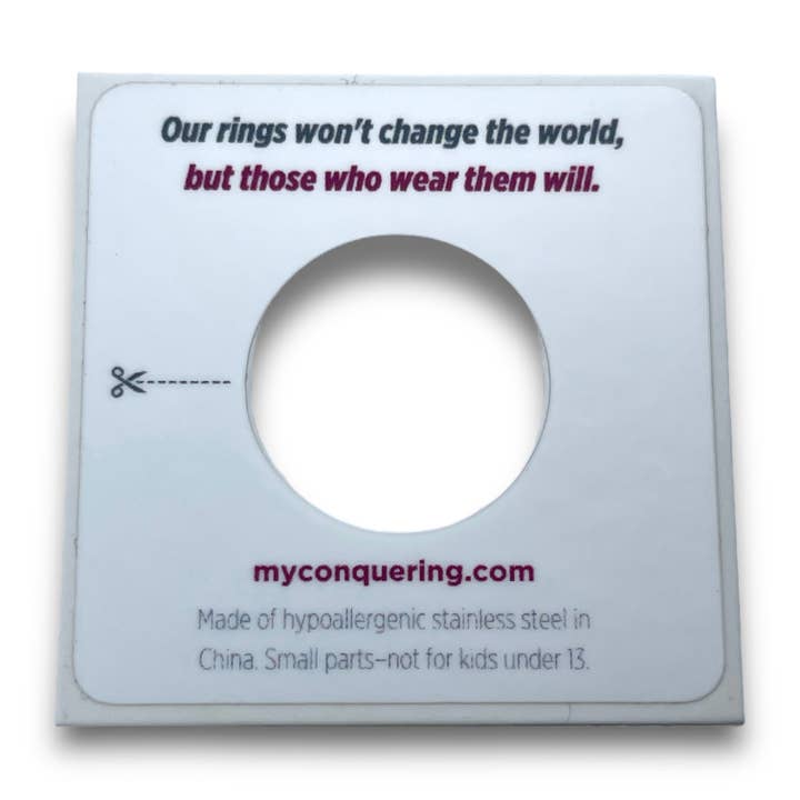 CONQUERing - Wholesale Band/Stacked Ring - Circle-Shaped Open Element