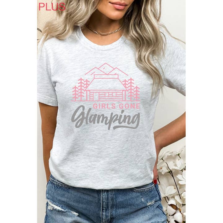Girls Gone Glamping Girls Trip PLUS Graphic Tee for wholesale by Kissed Apparel