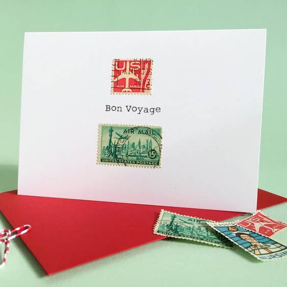 Carte de vœux BON VOYAGE pour la vente par fracas studios.