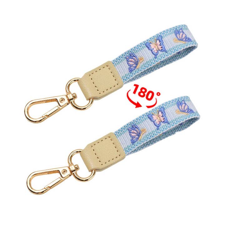 MKS America - Wholesale Keychain - Women's - Ball & Butterfly Theme Embroidered Keychain2