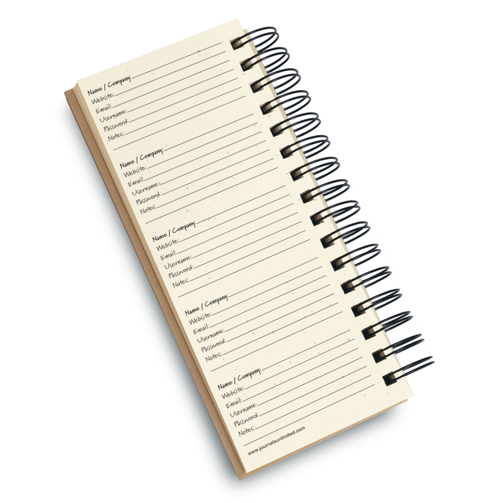 Journals Unlimited - Wholesale Journal/Diary - Password Journal - Mid (Kraft)3