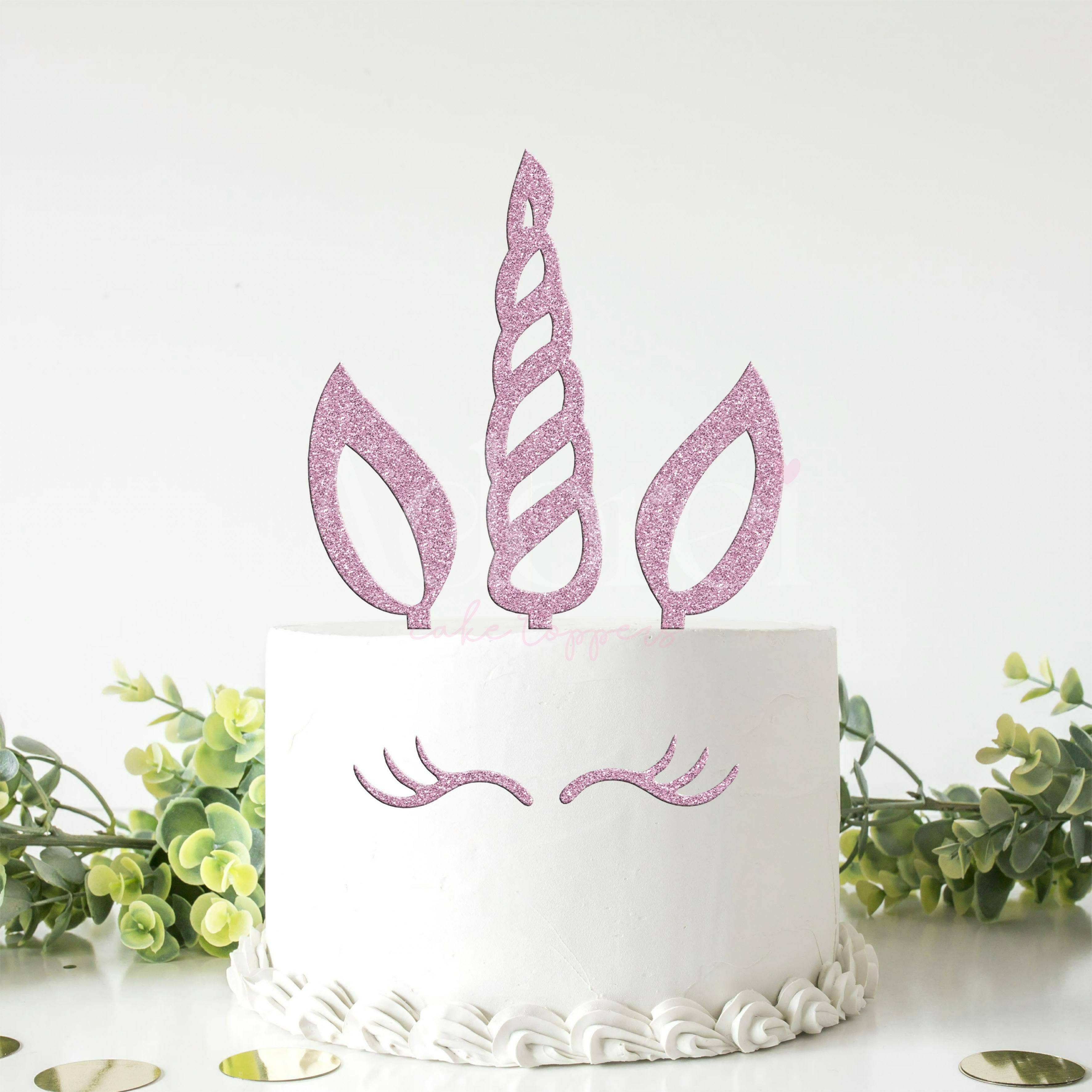 Adorei - Wholesale Cake/Cupcake Topper - 
Unicorn Acrylic Pastel and Glitter Cake Topper3