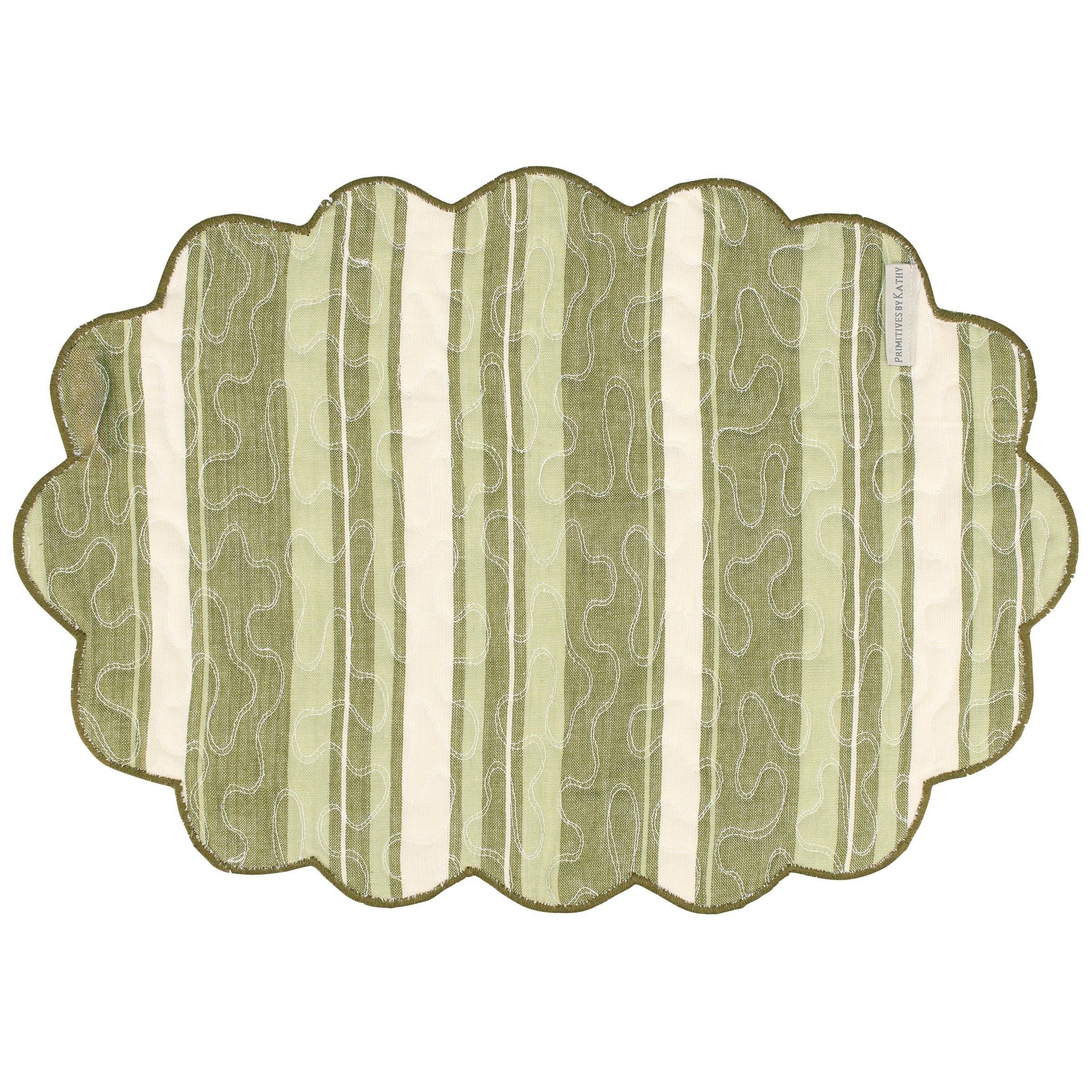 Primitives by Kathy - Wholesale Placemat - Green Botanical Placemat1