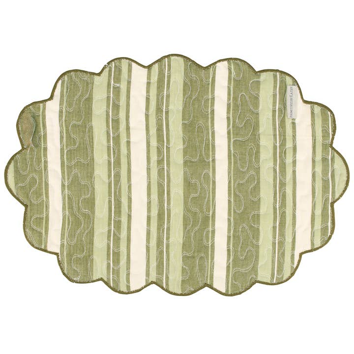 Primitives by Kathy - Wholesale Placemat - Green Botanical Placemat1