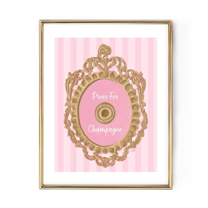 Appuyez pour du champagne - Impression artistique pour la vente par Lindsey Kay Collective
