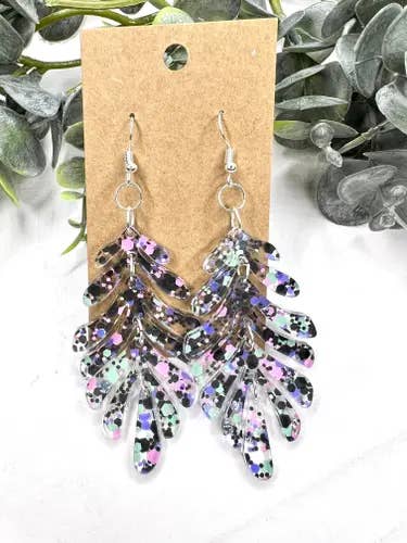 Unicorn Dreams Boho Leaves Earrings for wholesale by Lindsey Lane Wholesale