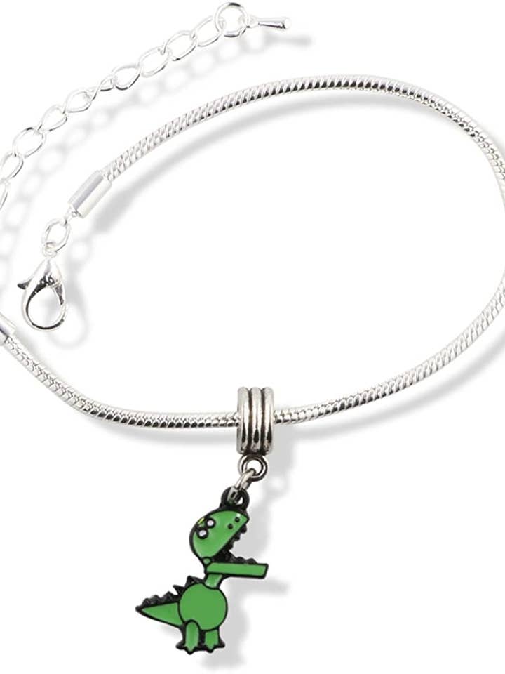 EPJ groene cartoon geanimeerde dinosaurus slangenketting charm armband voor wholesale door Dave The Bunny