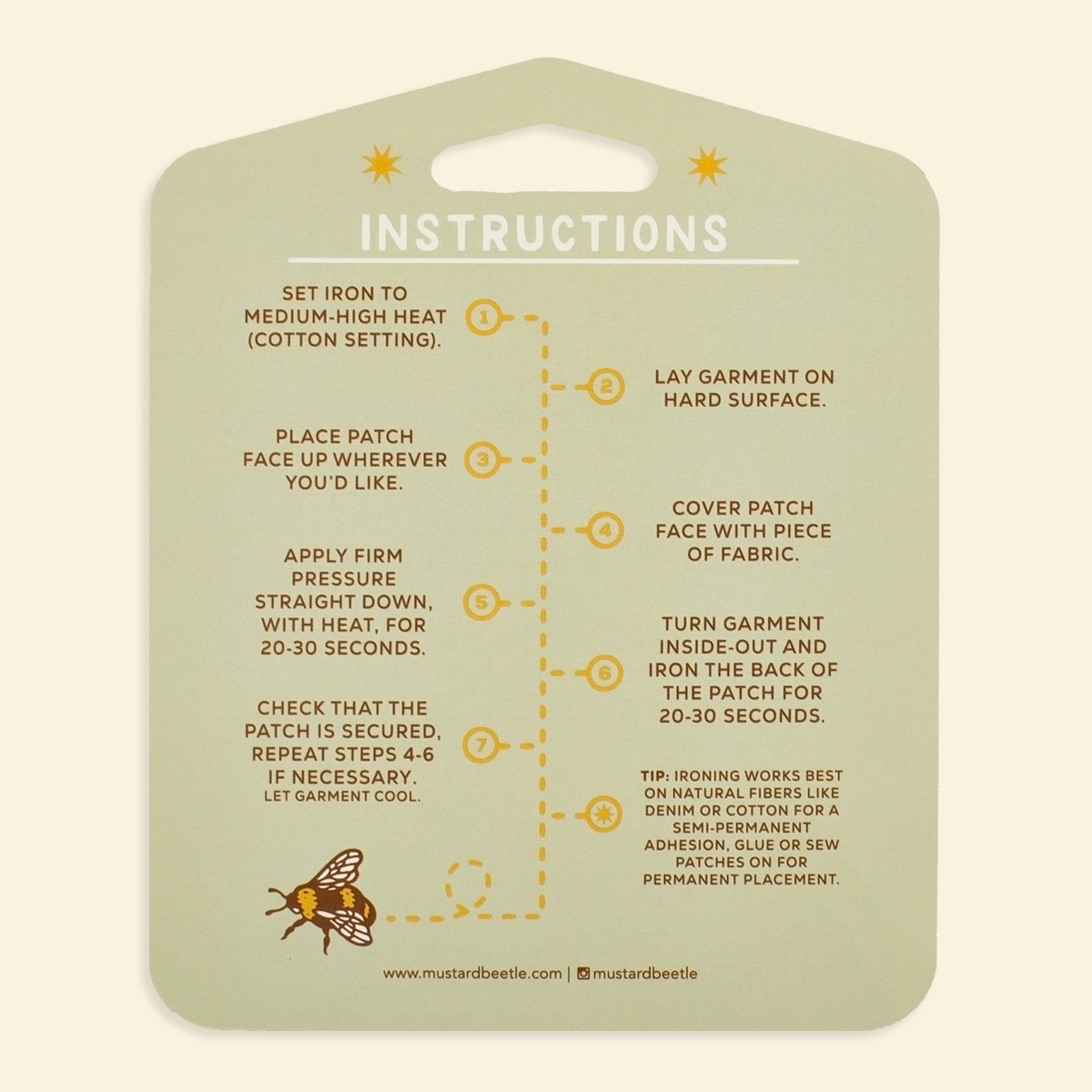 Mustard Beetle - Wholesale Patch - Iron on Patch: Mushroom3