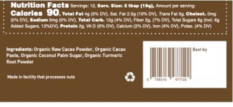 Elements Truffles - Vente Préparations/kits pour chocolat chaud - Chocolat chaud végétalien infusé au curcuma (8 oz)4