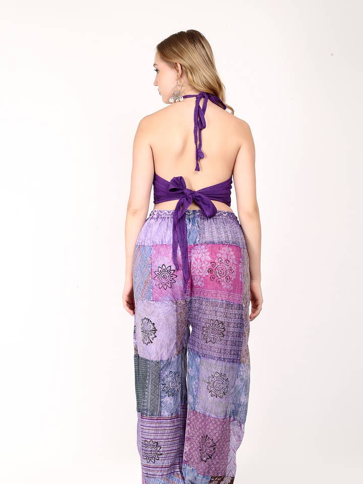 Wevez - Wholesale Pants - Women's - Women's Boho Cotton Printed Patchwork Harem Pant Mix Lot3