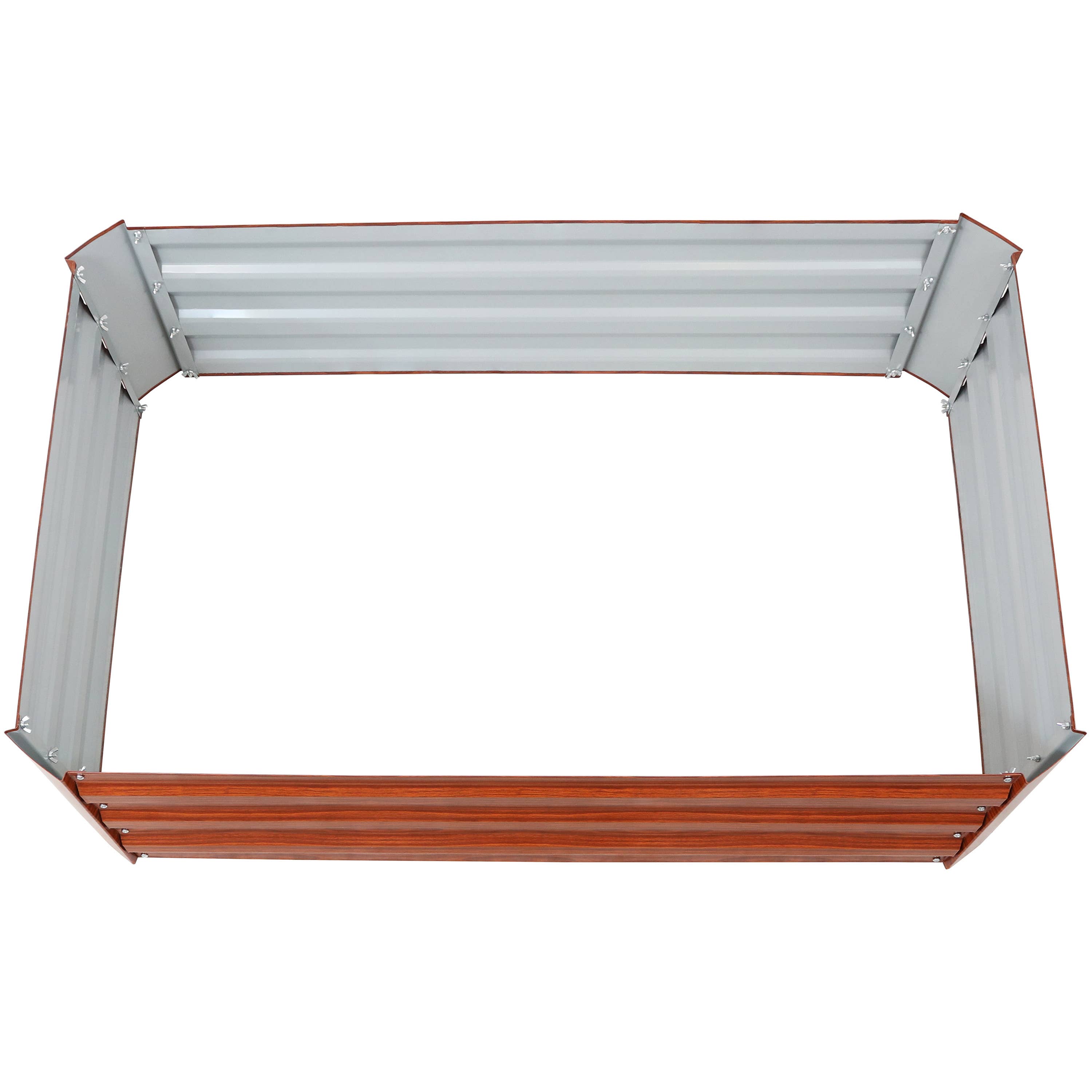 HomeRoots - Wholesale Planter Box - 12" X 48" Brown Steel Rectangular Raised Garden Bed4