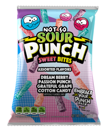 iSweet.ca - Wholesale Gummy - US - Peg Bag - Not So Sour Punch Bites - 5 oz0