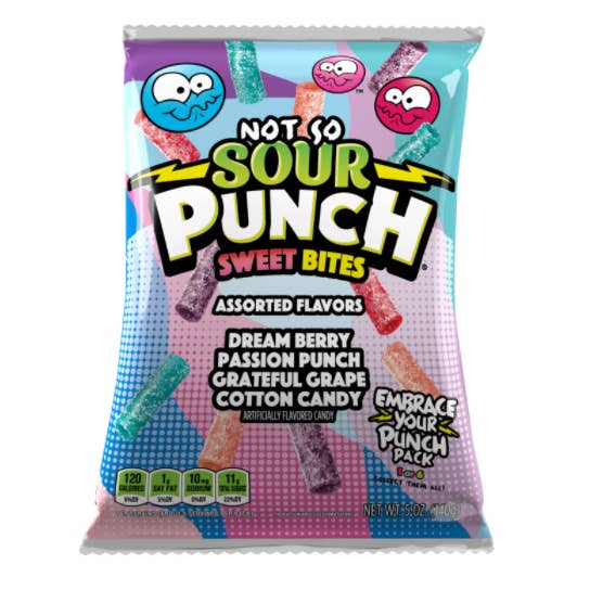 iSweet.ca - Wholesale Gummy - US - Peg Bag - Not So Sour Punch Bites - 5 oz