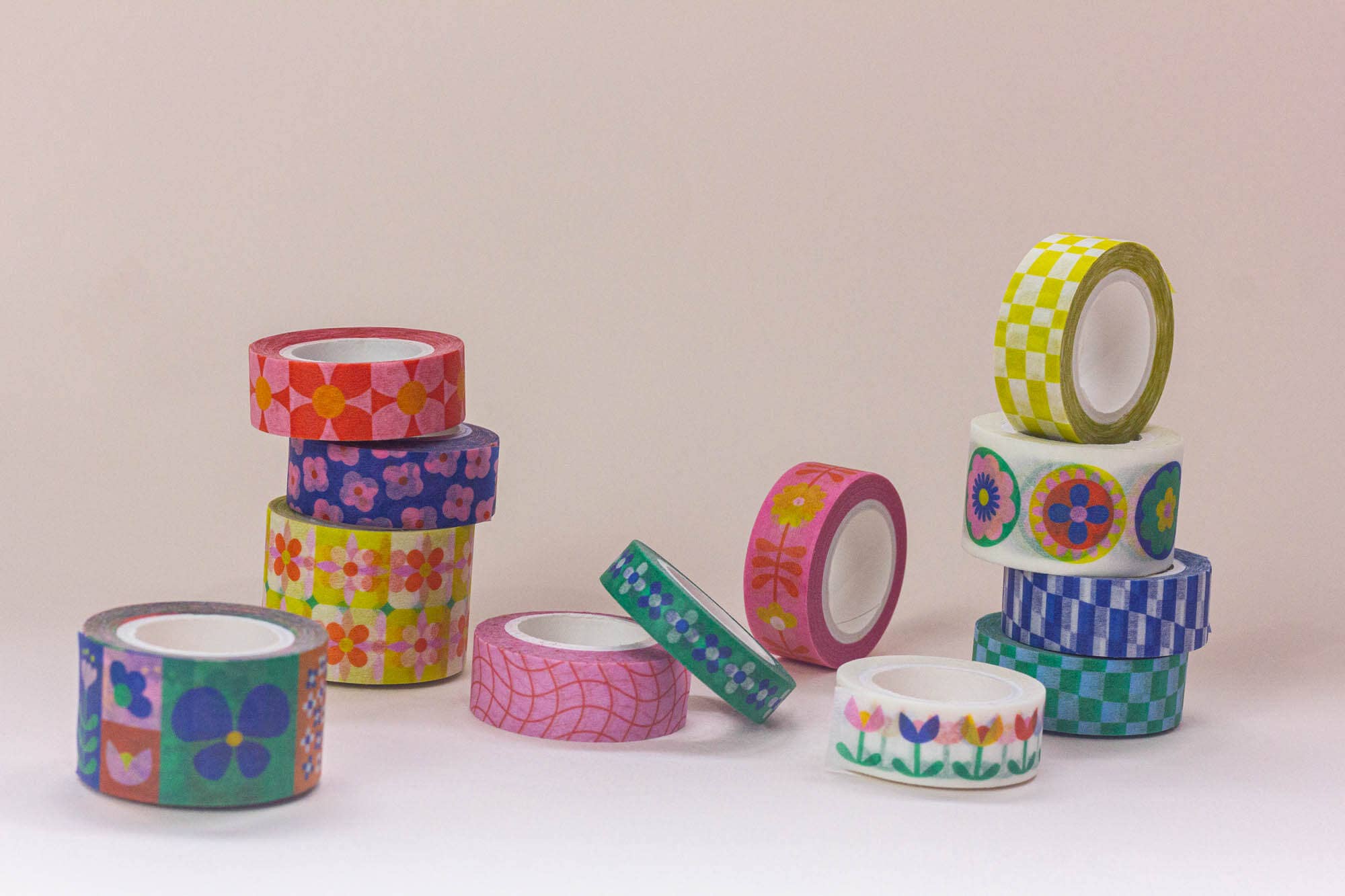 My Darlin' - Wholesale Washi Tape - Primrose Party 15mm • Retro Scattered Flowers Washi Tape3
