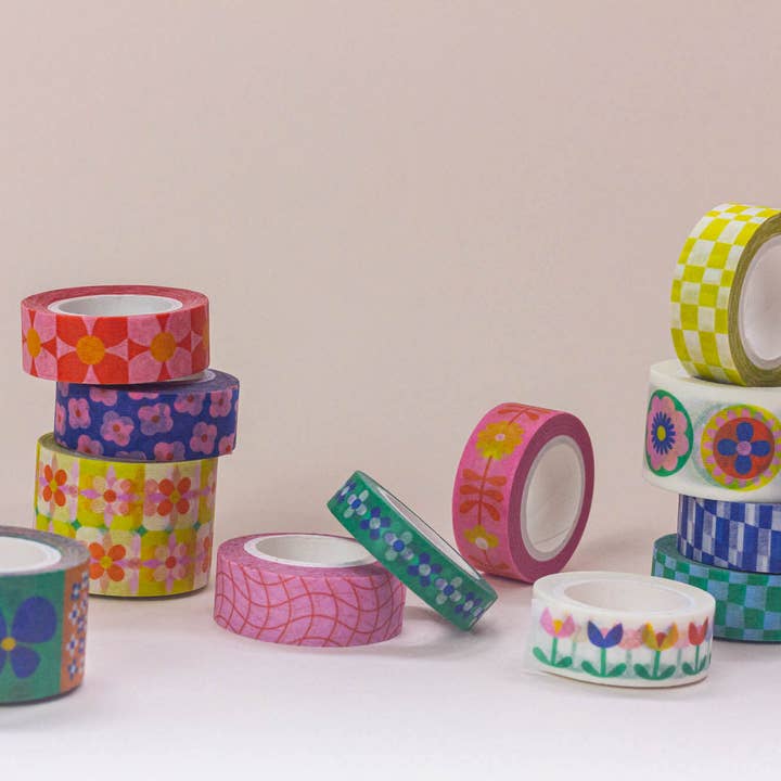 My Darlin' - Wholesale Washi Tape - Primrose Party 15mm • Retro Scattered Flowers Washi Tape3