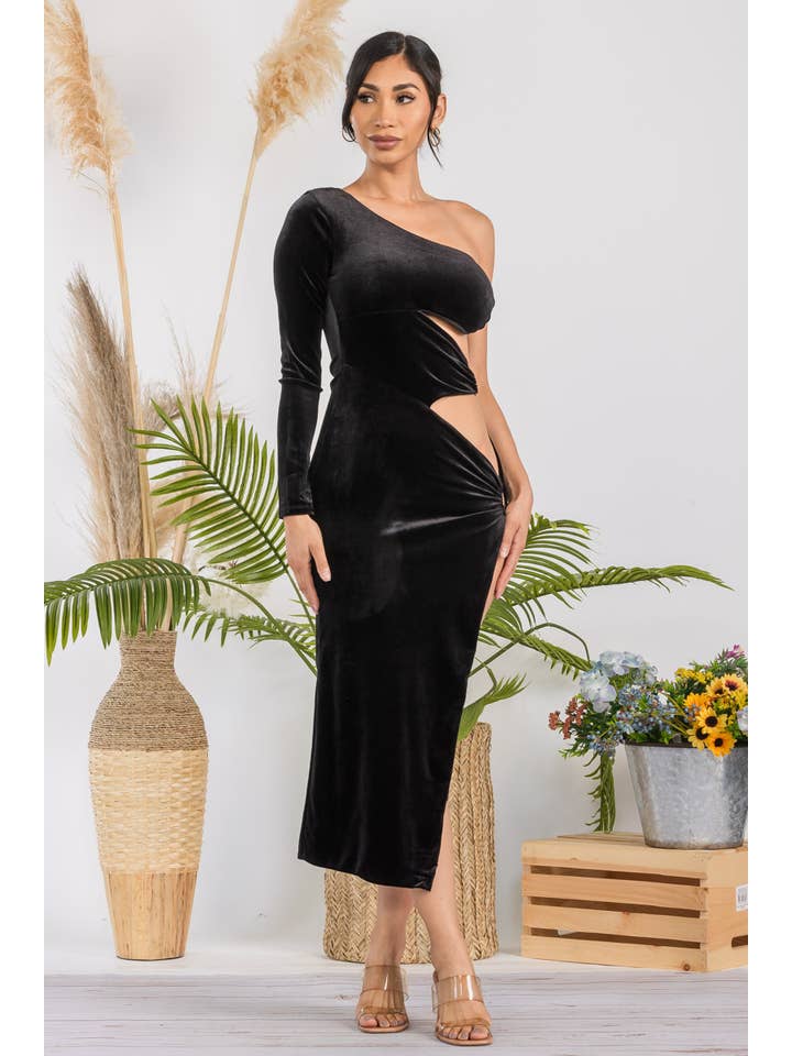 H&H Fashion Inc. - Wholesale Dress - Women's - D30868 - One Shoulder Side Cut Out Dress14