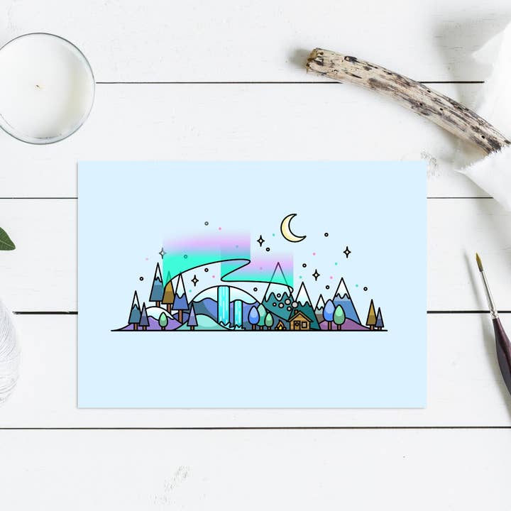 CoconuTacha - Wholesale Art Print - Winter Skyline Wall Art Print1