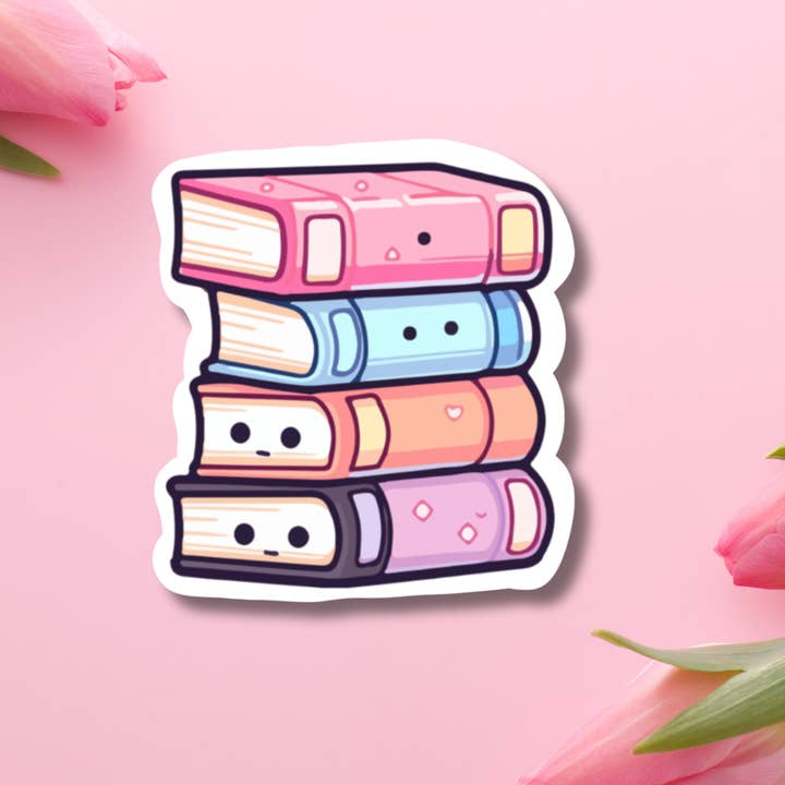 Geamuseerde Boeken Vinyl Sticker voor wholesale door Hikaru Tara Art Arst & Craft Gift Shop