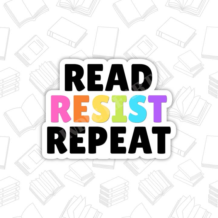 Indie Heart Studio - Wholesale Sticker - Read Resist Repeat Sticker1