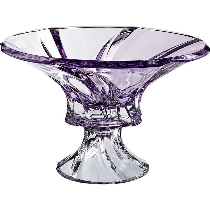 12" Bohemian Crystal Footed Bowl AU51954 OKLAHOMA, AURUM for wholesale by NORTH AMERICAN CRYSTAL