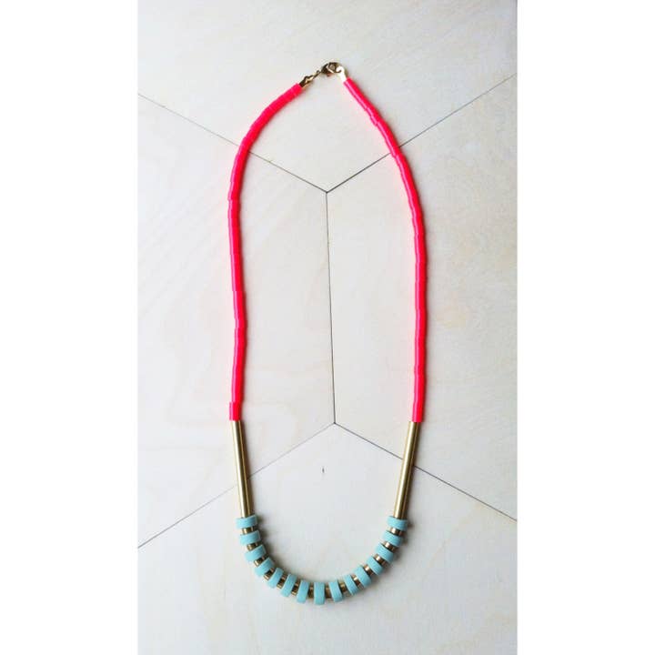 Loela - Wholesale Beaded/Pearl Necklace - Heishi and Coral Necklace
