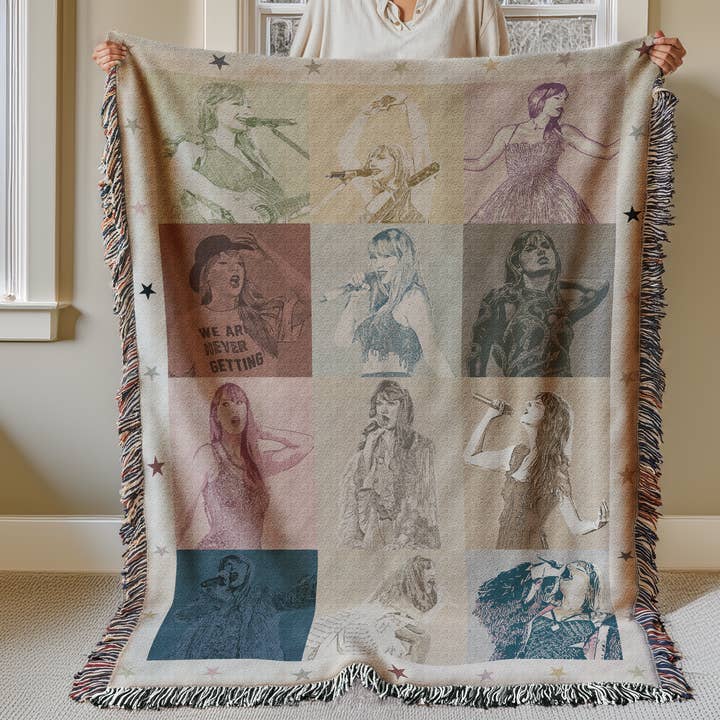 TS Eras Woven Blanket | 52"x37" Taylor Blanket for wholesale by Ashley Gail Creaties